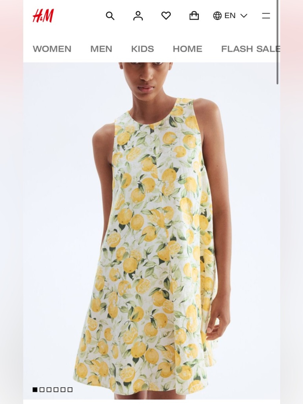 H&M Yellow & Green Floral Sundress